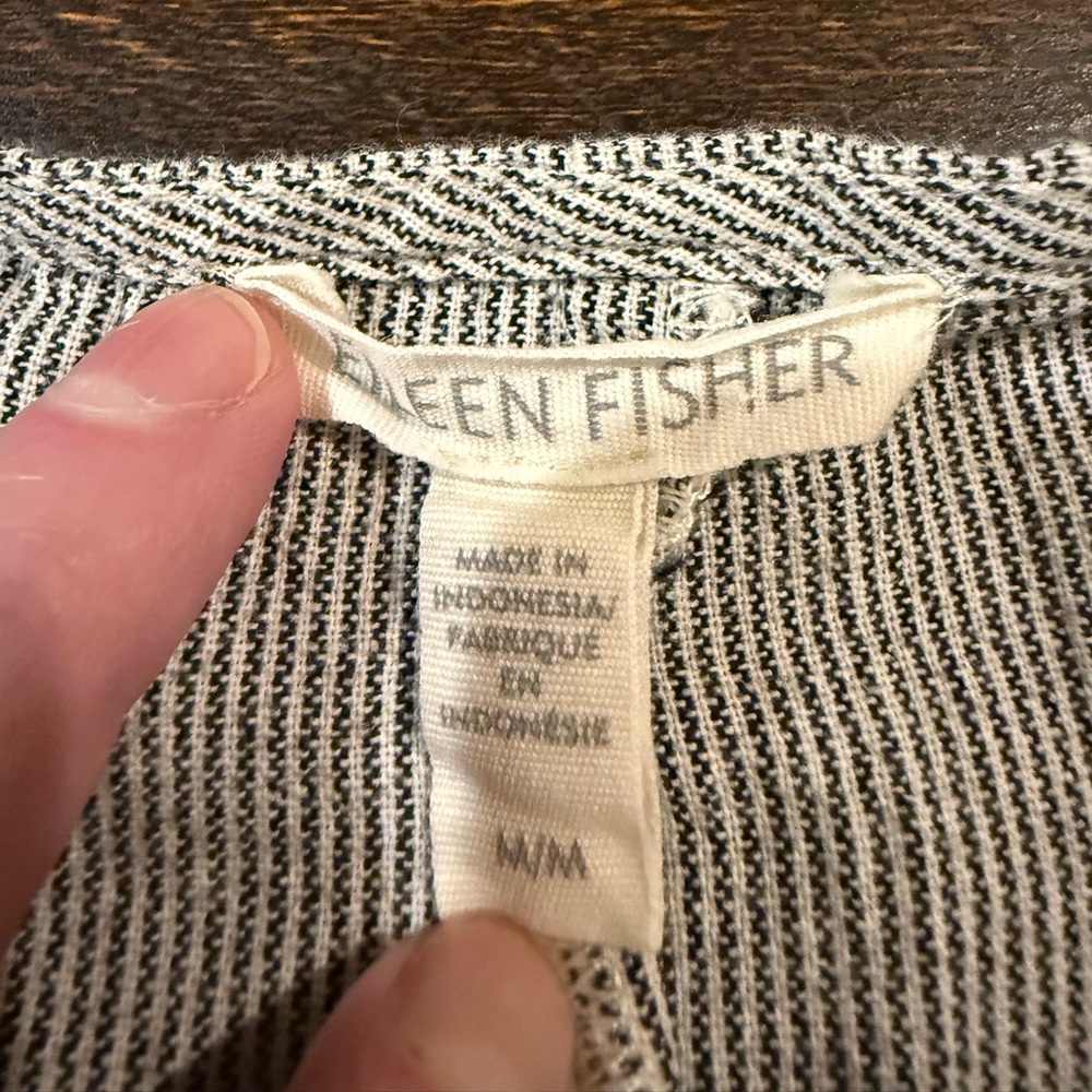 Eileen Fisher Sleeveless Linen Blend Jumpsuit Gray Wide Leg Sustainable Size M - Picture 5 of 12